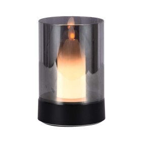 Lampka Nocna Światło Świecy V-Tac 3W Led Ładowanie Usb Ściemnianie Czarna Vt-7564 3000K 110Lm