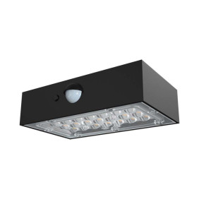 Kinkiet Ogrodowy Ścienny Solarny V-Tac 3W Cct Czujnik Ruchu Czarny Vt-403 3000K-4000K 350Lm