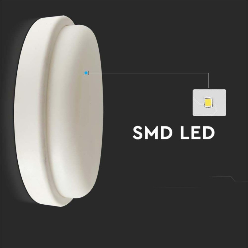 Plafon V-Tac 12W Led Okrągły 151X38Mm Ip54 Vt-8095 4000K 1160Lm