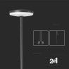 Oprawa Ogrodowa Słupek Led V-Tac 2-Funkcje 12W Ip65 80Cm Antracyt Vt-1160-A 3000K 1135Lm