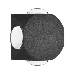 Oprawa Ścienna Góra Dół V-Tac 4W Led Ip54 Czarna Vt-2544 3000K 390Lm