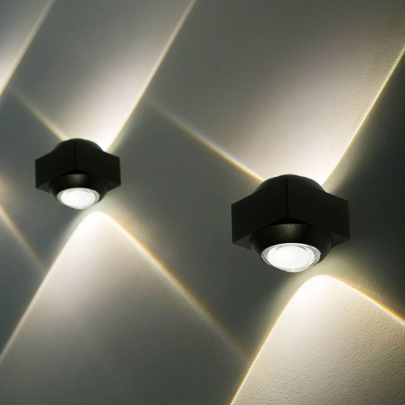 Oprawa Ścienna Góra Dół V-Tac 2W Led Ip54 Czarna Vt-2503 3000K 200Lm