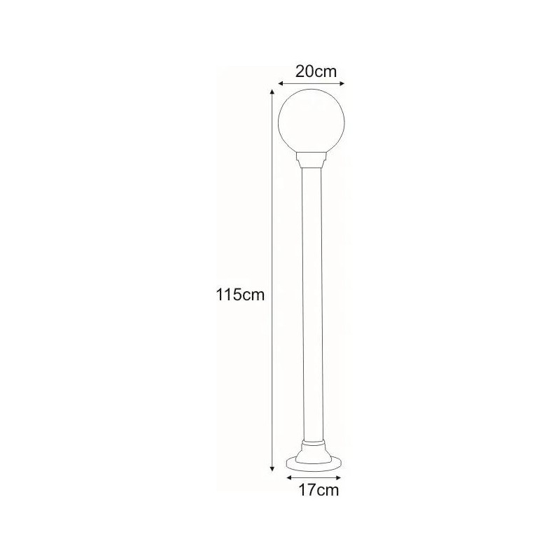 Niska zewnętrzna lampa stojąca K-ML-OGROD 200 0.9 KL. OPAL z serii ASTRID