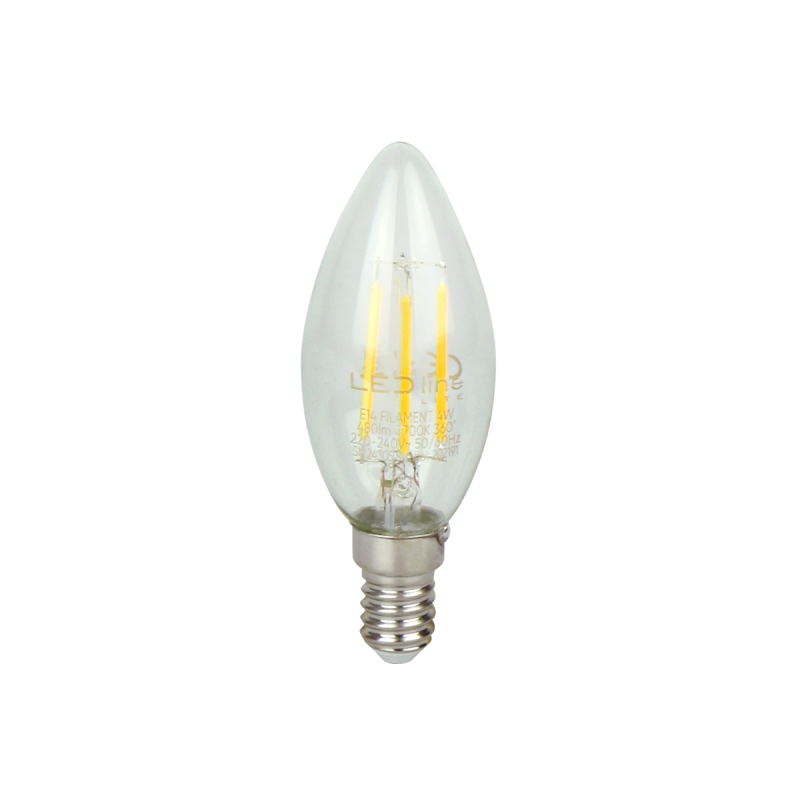 Led Line Lite Arwka Led E14 4W 2700K 480Lm 220-240V Filament C35 Wieczka