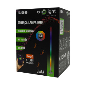 Stojąca Lampa Rgb Muzyczna Tuya Biała