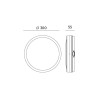Oprawa Led Nairos 18W Cct Czarna
