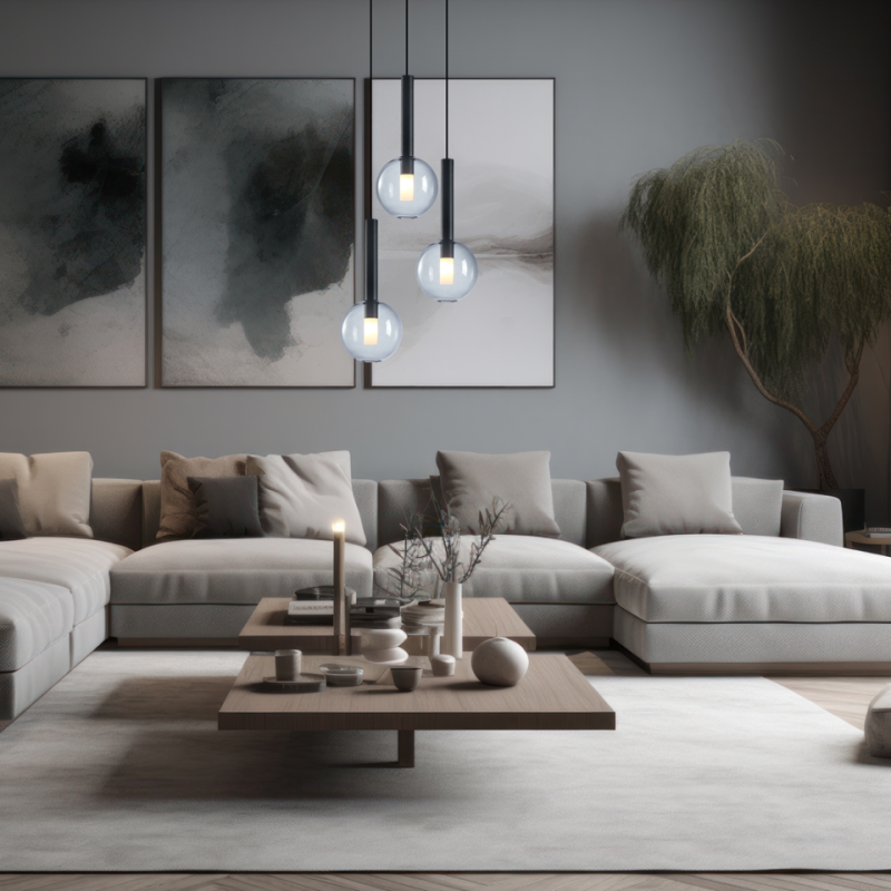Lampa Wisząca Niko Black 3Xg9