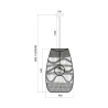 Lampa Wisząca Arona Black 1Xg9 Fi 400