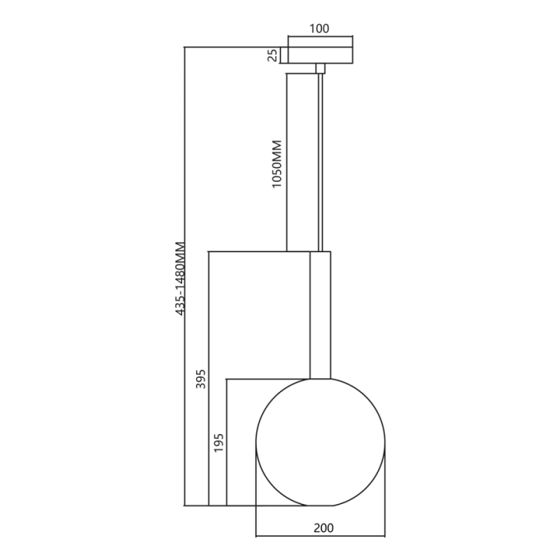 Lampa Wisząca Niko Black 1Xg9 Fi 200