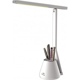 Lampka biurkowa z przybornikiem 8W biała K-BL1066 z serii KIKI - CCT
