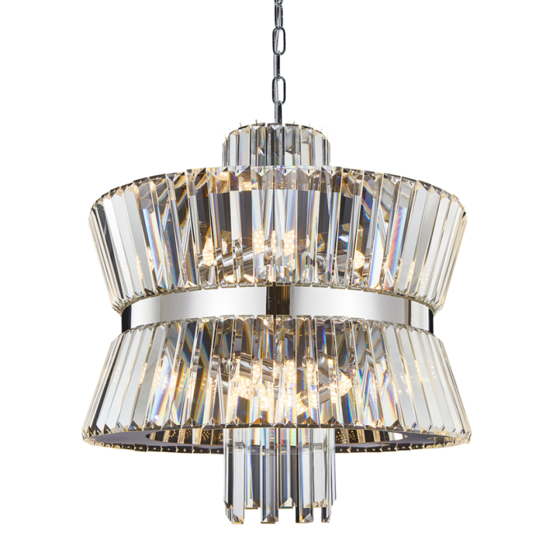 Lampa Z Kryształkami Wisząca Aurelia Chrome 12Xe14
