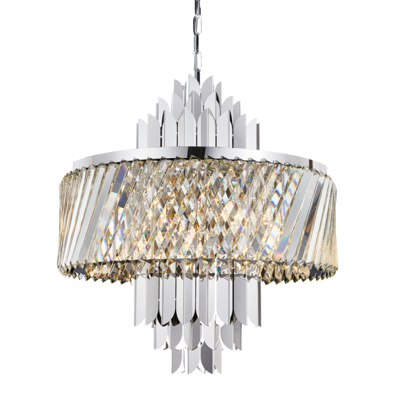Lampa Wisząca Glamour Z Kryształami Margot Chrome 9Xe14