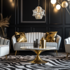 Lampa Wisząca Glamour W Kolorze Złotym Crown Gold 4Xe14