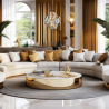 Lampa Wisząca Glamour W Kolorze Złotym Crown Gold 4Xe14