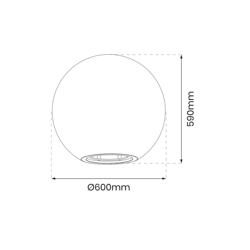 Kula Ogrodowa Globo Fi600 1Xe27