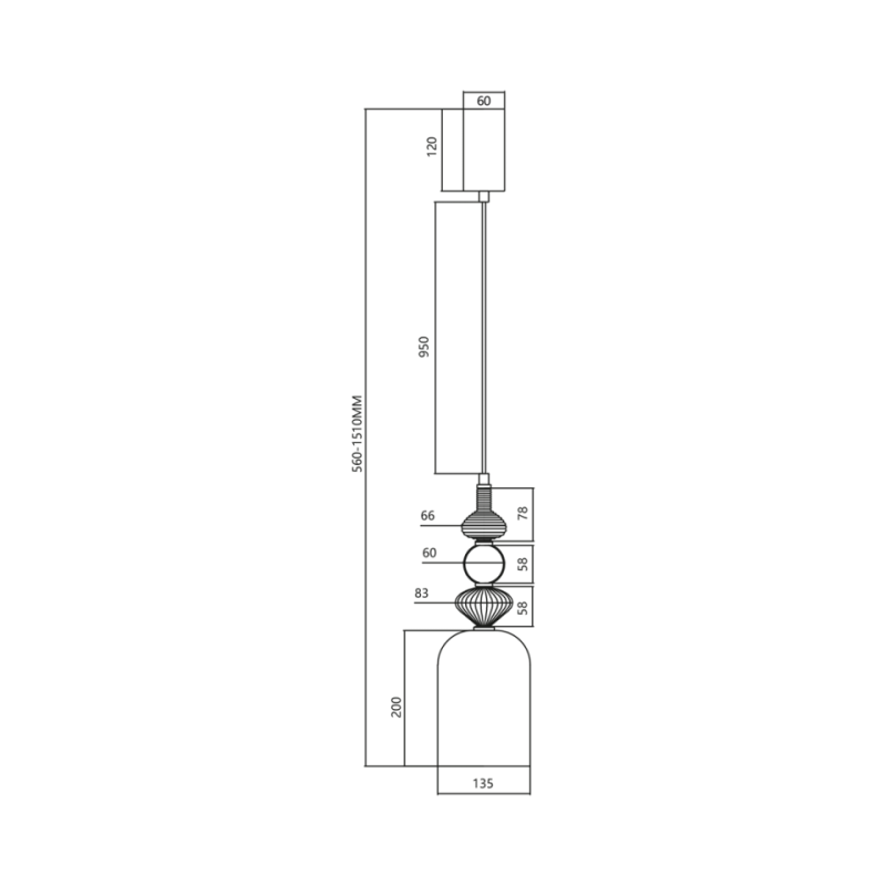 Lampa Wisząca Arte 12W Led
