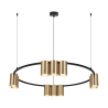 Lampa Wisząca (Koło) Genesis Czarno Złota 10Xgu10