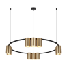 Lampa Wisząca (Koło) Genesis Czarno Złota 10Xgu10