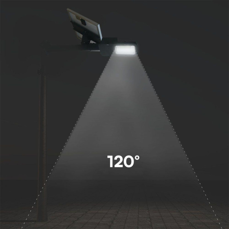 Oprawa Uliczna Solarna Hybrydowa V-Tac 50W Led Vt-St201 4000K 4000Lm