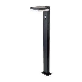 Słupek Ogrodowy Solarny V-Tac 80Cm 5.5W Led Ip54 Kwadrat Czarny Vt-1167 3000K 220Lm 3 Lata Gwarancji