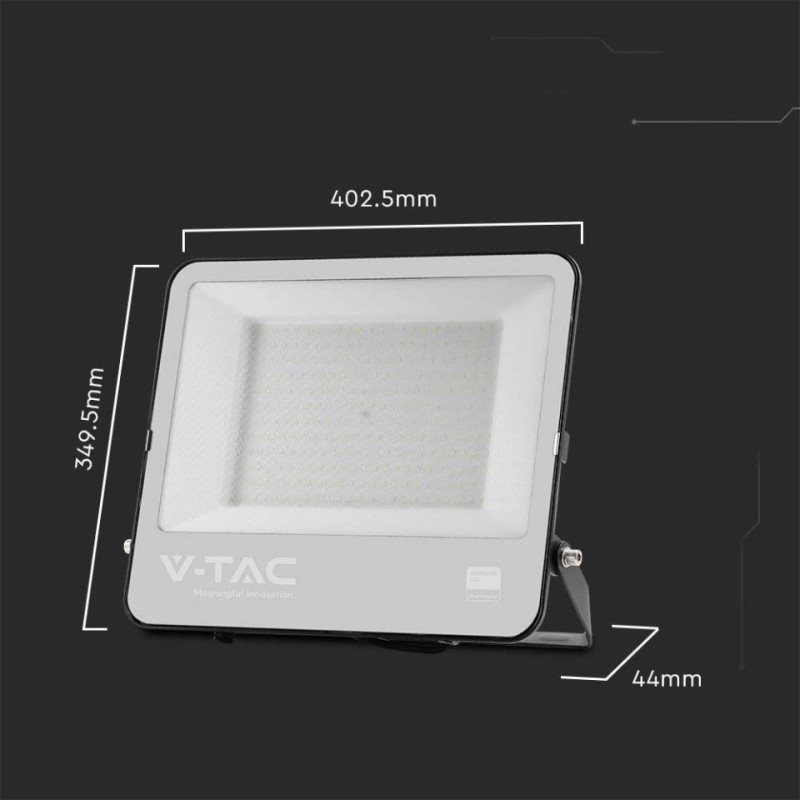 Projektor Led V-Tac 200W 100Lm/W Przewód 1Mb Samsung Chip Czarny Vt-44204 6500K 17540Lm 5 Lat Gwarancji