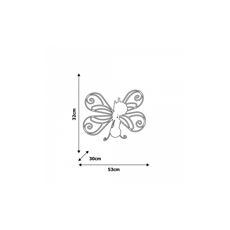 Kinkiet MOTYL 2 PINK 1xE27