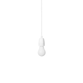 Loft Ceramic Biała Ceramiczna Lampa Wisząca Z Białym Przewodem Kolorowe Kable