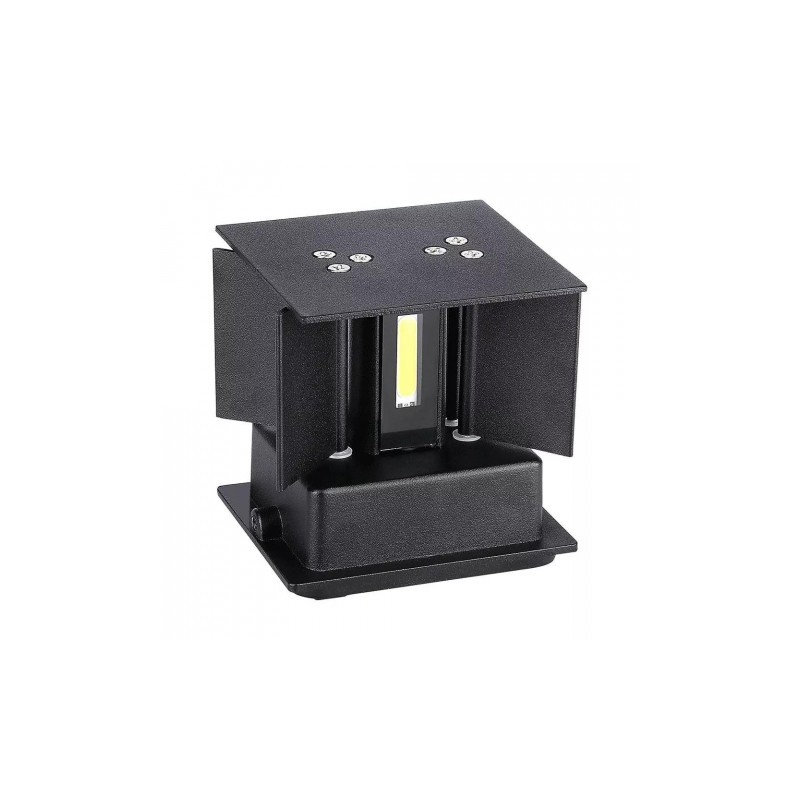Oprawa Ścienna V-TAC 5W Kinkiet Góra/Dół Regulowany Czarny Kwadrat IP65 Bridgelux VT-759 4000K 700lm