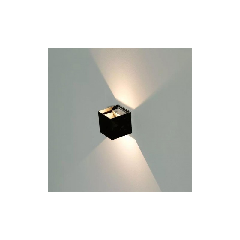Oprawa Ścienna V-TAC 5W Kinkiet Góra/Dół Regulowany Czarny Kwadrat IP65 Bridgelux VT-759 4000K 700lm