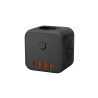 Rozgałęźnik Kobi Linea Pro Cube 3-Gniazda Z Uz. I Wył. + 4Xusb Czarny