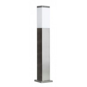 Inox Kwadratowa SU-MA - stojąca lampa ogrodowa srebrna 65cm 1xE27