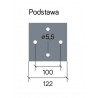 Inox Kwadratowa SU-MA - stojąca lampa ogrodowa srebrna 65cm 1xE27