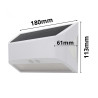 Wymiary Biała Lampa Solarna Elewacyjna EC61028 6W 4000K Soe-10