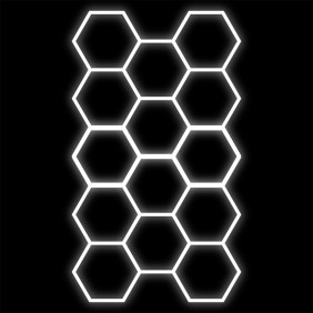 Zestaw Lamp Led Hexagon 14 456W 6500K