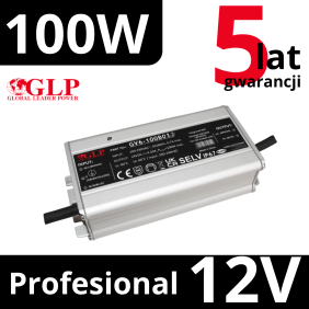Zasilacz profesjonalny Gv6-100B012 12V 100W 5 lat gwarancji
