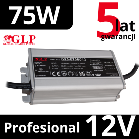 Zasilacz Led 12V 75W Gv6-075B012 do led 5 lat gwarnacji