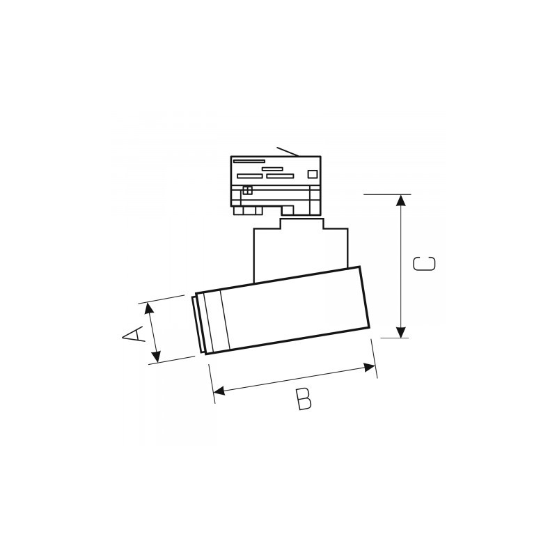Reflektor czarny szynowy 27W MDR PAVA 840 RST DALI - 4000K