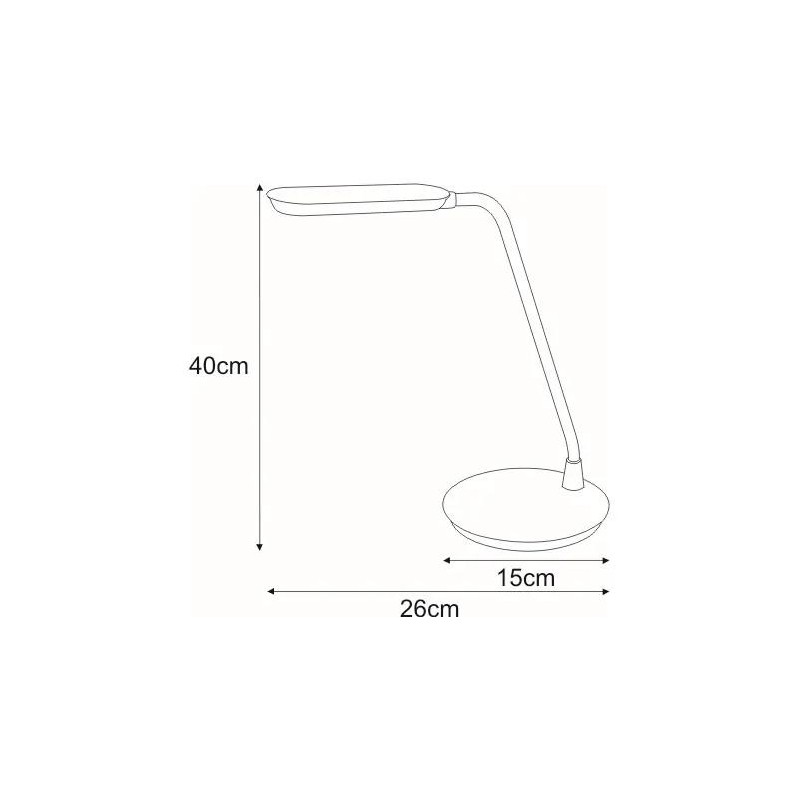 Lampka na biurko LED 5W czerwona K-BL1208 z serii SOLO - 5300K