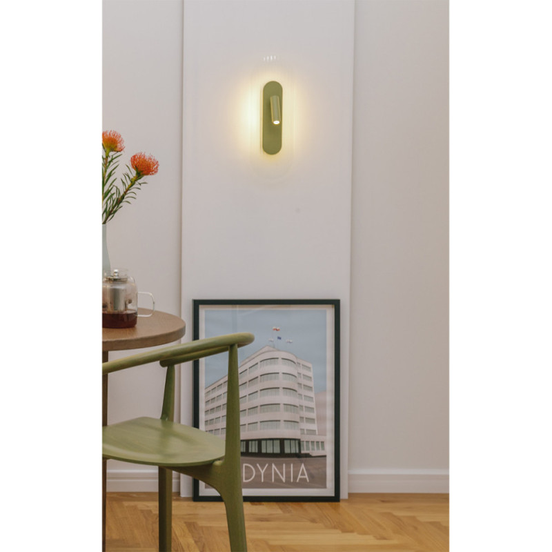 Riflo W C Czarna Lampa Ścienna / Kinkiet Z Regulowanym Reflektorem