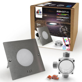 Oprawa Najazdowa Ledbruk Stal Kwadrat 24V Rgb+Cct