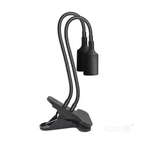 Lampka Biurkowa Planty Clip B Duo 2Xe27 Czarna Kobi Design