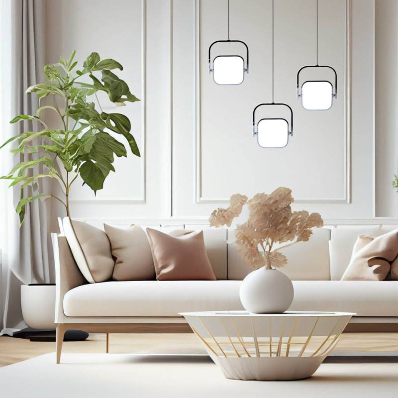 Lampa Wisząca Delfa Led 45W Barwa Neutralna Biała