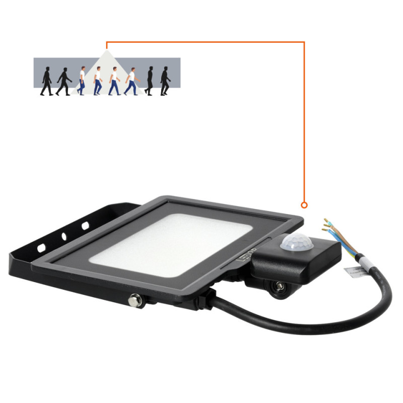 Oprawa Led Mhc Z Czujnikiem 30W Czarna Barwa Zimnobiała Led2B