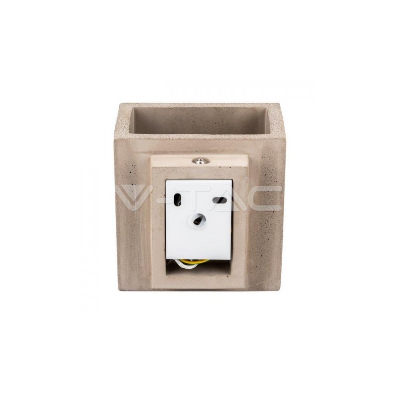 Kinkiet V-TAC BETON G9 LED Kwadrat Jasno Szary IP20 VT-892