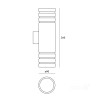 Kinkiet Ścienny Dwustronny Ip54 Querk 5 Czarna Led2B