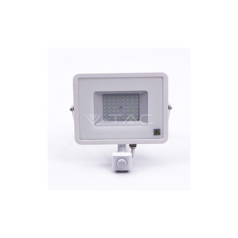 Halogen LED V-TAC 50W SAMSUNG CHIP Czujnik Ruchu Funkcja Cut-OFF Biały VT-50-S 3000K 4000lm 5 Lat Gwarancji
