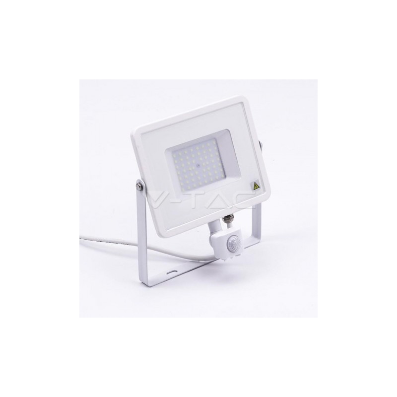 Halogen LED V-TAC 50W SAMSUNG CHIP Czujnik Ruchu Funkcja Cut-OFF Biały VT-50-S 3000K 4000lm 5 Lat Gwarancji