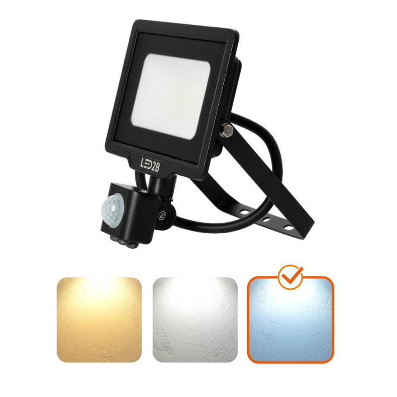 Oprawa Led Mhc Z Czujnikiem 20W Czarna Barwa Zimnobiała Led2B