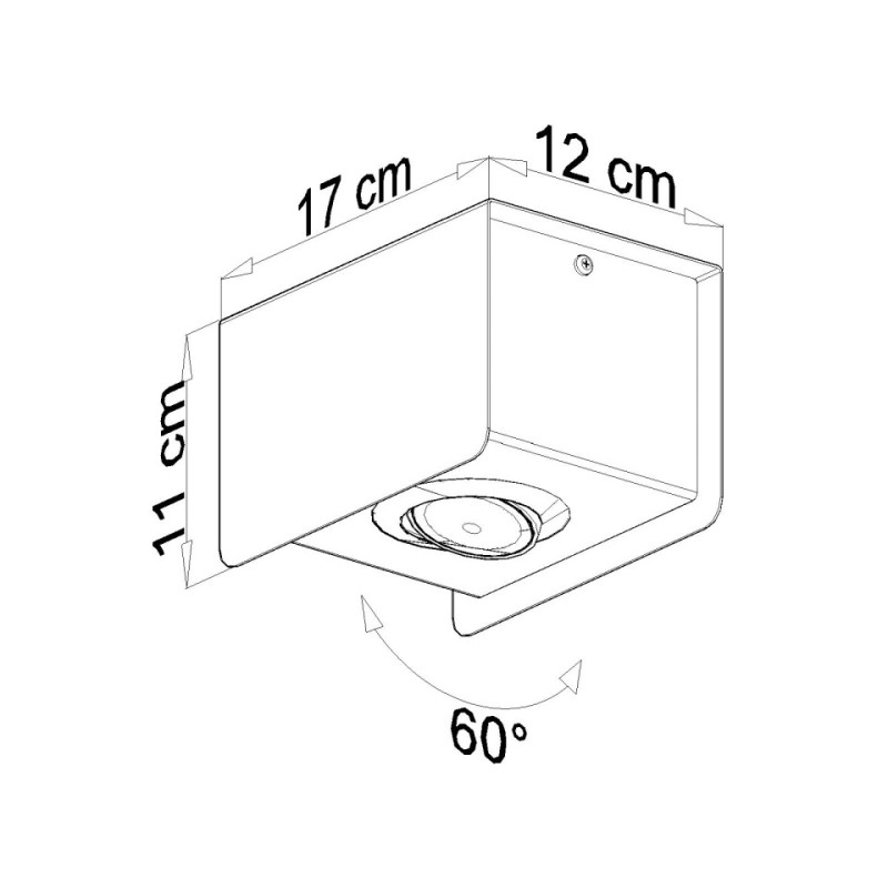 Plafon Stereo 1 Czarno-Biały