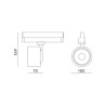 Reflektor Szynowy Led Moss 10W 3000K Czarny